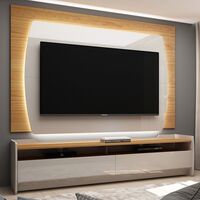 Rack Painel Tv 65'' Led Sublime 180 Off White/Naturale