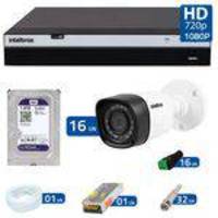 Kit 16 Câmeras de Segurança Full HD 1080p VHD 1220B IR + DVR Intelbras Full HD + HD WD Purple 1TB +