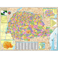 Mapa Geomapas 6749613 do Paraná Político e Rodoviário