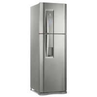 Geladeira Electrolux Top Freezer com Dispenser de Água Platinum Inox DW44S 400 Litros 110V