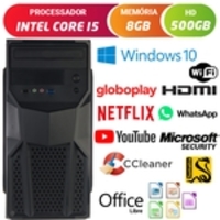 Computador Intel Core i5 3.2Ghz Com Hdmi 8GB HD 500GB Windows 10 Pro Wifi Desktop Pc