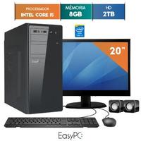 Computador Easypc 5680 Intel Core I5 8GB 2TB 3.2GHz Windows 10 + Monitor Led 19.5