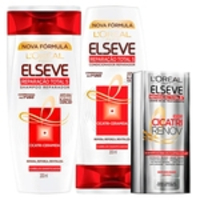 Kit Elseve Reparação Total 5+ L’Oréal Paris - Shampoo + Condicionador + Cicatri Renov