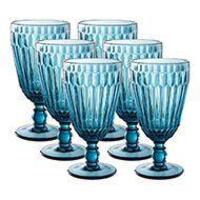 Jg 6 taças em vidro para água/suco 330ml Bretagne Azul -L'hermitage