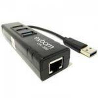 Hub USB 3.0 Com 3 Portas + Adaptador de Rede Ethernet Gigabit Rj-45 - Exbom -UHL-300