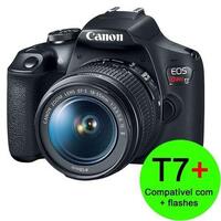 Câmera Canon Eos T7+ 18-55mm 24.1 Mpx Tela 3.0 9 pontos de foco Garant