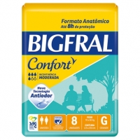 Fralda Bigfral G Confort Pacote com 8 unidades