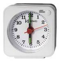 Relógio Despertador Branco Quartz Tradicional Herweg 2510 021