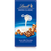 Chocolate Suiço Lindt Milk Hazelnuts 100g