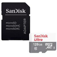 Cartão de Memória Micro SD Sandisk Ultra SDSQUNS-128G-GN6TA 128GB 80Mb/s - Preto