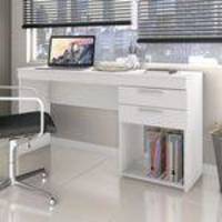 Escrivaninha 2 Gavetas Office Notável Móveis Branco