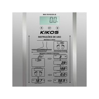 Balança Digital Kikos Ison B-ISON - S Medição de Massa Corporal Prata