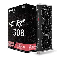XFX Placa de vídeo Speedster MERC308 Radeon RX 6650XT preta para jogos com 8GB GDDR6 HDMI 3xDP, AMD RDNA 2 RX-665X8TBDY