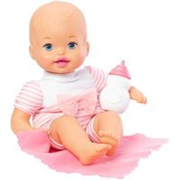 Boneca Bebê Little Mommy Recém Nascido Roupinha Listrada Rosa Mattel