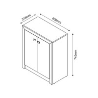 Balcão para Escritório Tecno Mobili ME4103 2 Portas Branco