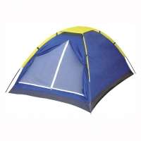 Barraca de Camping MOR Iglu para 2 Pessoas em Fibra de Vidro Azul e Amarela