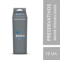 Preservativo Jontex Lubrificado Sensitive com 3 Display com 12 Unidades