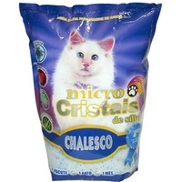 Areia Sanitaria para Gatos Micro Cristais Silicas Gel Chalesco 1,8kg