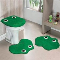 Jogo De Banheiro Formato Sapo Verde Bandeira Verde