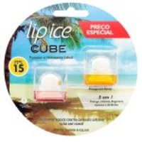 Lip Ice Cube Kit Protetor Hidratante Labial FPS15 Baunilha+Pessêgo com Manga 1 Unidade