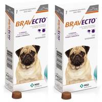 Combo Antipulgas E Carrapatos Bravecto Para Cães De 4,5 A 10kg - 2 Comprimidos- Msd