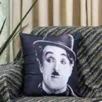 Capa De Almofada Linha Design Estampa Charlie Chaplin 48x48 - Belchior