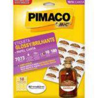 Etiqueta Pimaco 7073 Glossy Carta 10 Folhas