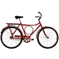 Bicicleta Aro 26 Masculina Dalannio Bike Potencia Freio no Pé Vermelha