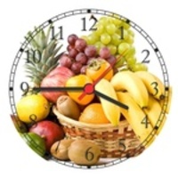 Relógio De Parede Frutas Cozinhas Fruteira  Gourmet Decorações