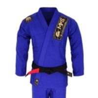 Kimono Jiu Jitsu Trançado MKS Gold Azul