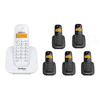 Telefone sem Fio Intelbrás TS3110 Branco + 5 Ramal intelbras Preto