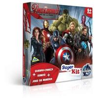 Super Kit Avenger Quebra-Cabeça 200 Peças + Jogo da Memória + Dominó Toyster