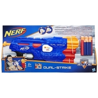 Lançador Nerf Hasbro N-Strike Elite Dual-Strike B4620 Azul