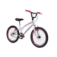Bicicleta aro 20 Infantil Bmx Freestyle Branco com Vermelho
