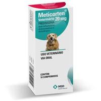 Anti-Inflamatório MSD Meticorten Vet 10 Comprimidos Inflamatório MSD Meticorten Vet de 10 Comprimidos 20 mg