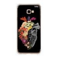 Capa Anti-impacto Personalizada Para Galaxy J4+ (plus) - Coração Floral - Husky