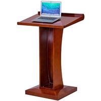 HOLPPO Lectern Podium mesa de pódio multimídia de madeira sólida simples e moderna professor de conferências portátil pódio (cor: marrom avermelhado)