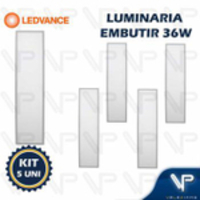 Painel plafon LED ledvance 36W embutir 120X30CM 6500K (branco frio) bivolt KIT5