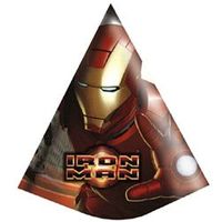 Chapéu de Aniversário Iron Man Yonifest 8 Unidades