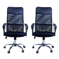 Kit 02 Cadeiras para Escritório Excellence Office Giratória Preto - Facthus