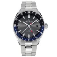 Alpina Geneve Relógio de pulso masculino ALPINER GMT Quartz AL-247GB4E6B fabricado na Suíça