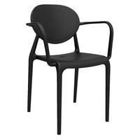 Cadeira I´m In Home com Braço Slick em Polipropileno Preta