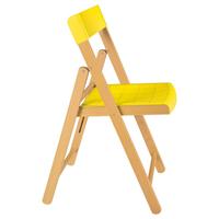 Kit 2 Cadeiras Dobráveis Tramontina Potenza Plast Amarelo Madeira