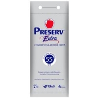 Preservativo Lubrificado Preserv Extra c/ 6 Unidades