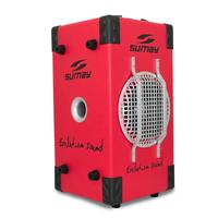 Caixa De Som Amplificada Sumay Com Rodas Bluetooth Sm Cap04 60w Vermelho