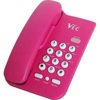 Telefone Vec KXT3026 Com Bloqueador Rosa
