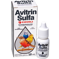 Avitrin Sulfa Antibiótico para Pássaros e Aves Ornamentais 10ml