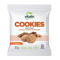 Suplemento Vitalin Cookies sem Glúten Linhaça Dourada com Castanhas 30g