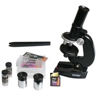 Kit Telescópio e Microscópio Vivitar VIVTELMIC30 Preto e Prata
