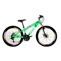 Bicicleta Viking Freeride Aro 26 Freio A Disco 21 Velocidades Câmbios Shimano Verde Neon